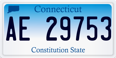CT license plate AE29753