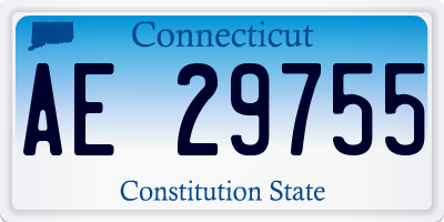 CT license plate AE29755