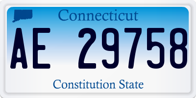 CT license plate AE29758