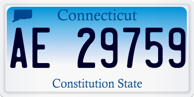 CT license plate AE29759