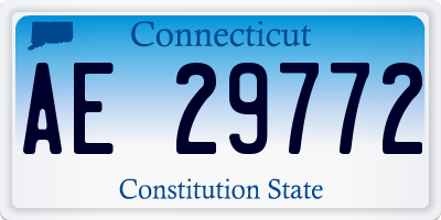 CT license plate AE29772