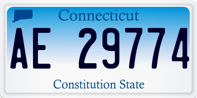 CT license plate AE29774