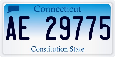 CT license plate AE29775