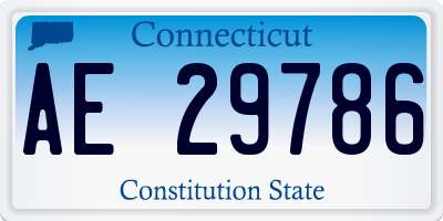 CT license plate AE29786