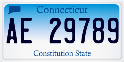 CT license plate AE29789