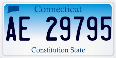 CT license plate AE29795