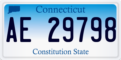 CT license plate AE29798