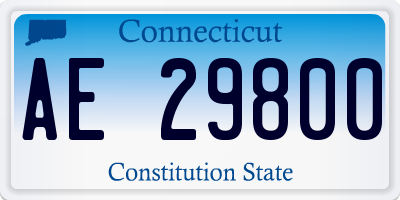 CT license plate AE29800
