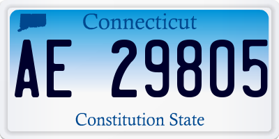 CT license plate AE29805