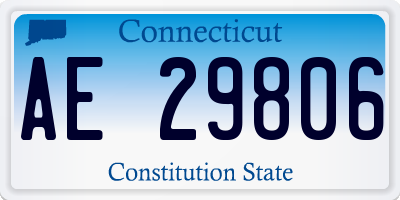 CT license plate AE29806