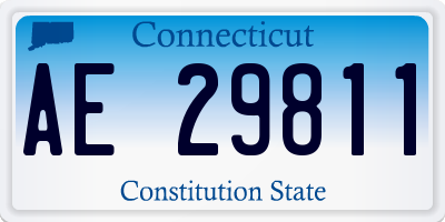 CT license plate AE29811