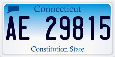CT license plate AE29815