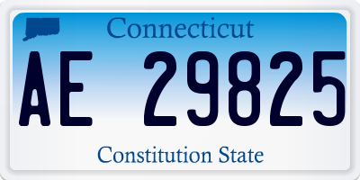 CT license plate AE29825