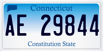 CT license plate AE29844