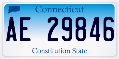 CT license plate AE29846