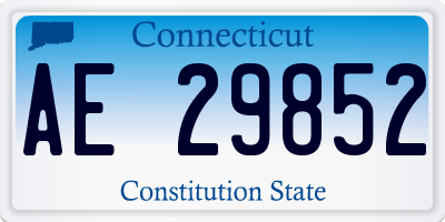 CT license plate AE29852
