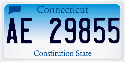 CT license plate AE29855