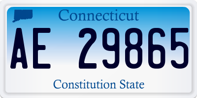 CT license plate AE29865