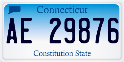 CT license plate AE29876