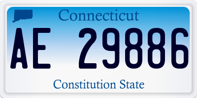CT license plate AE29886
