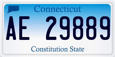 CT license plate AE29889