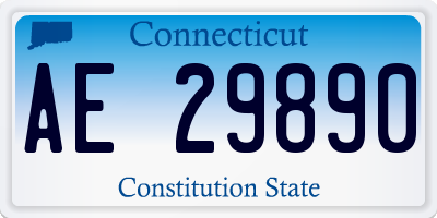 CT license plate AE29890