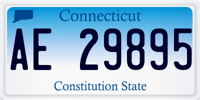 CT license plate AE29895
