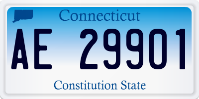 CT license plate AE29901