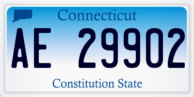 CT license plate AE29902