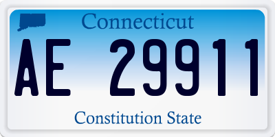 CT license plate AE29911
