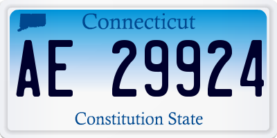 CT license plate AE29924