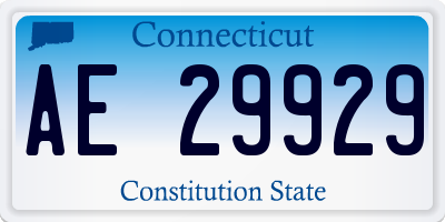 CT license plate AE29929