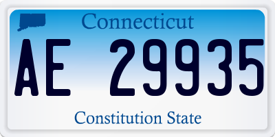 CT license plate AE29935