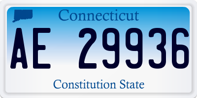 CT license plate AE29936