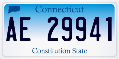 CT license plate AE29941