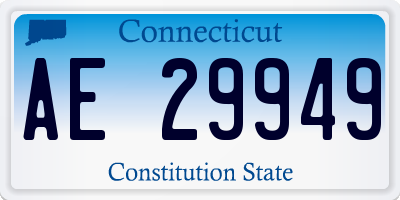 CT license plate AE29949