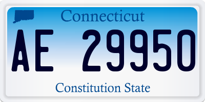 CT license plate AE29950