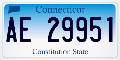 CT license plate AE29951