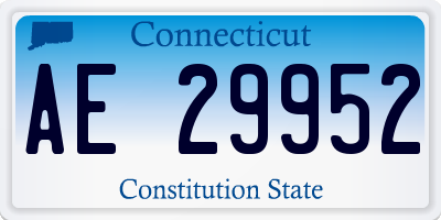 CT license plate AE29952