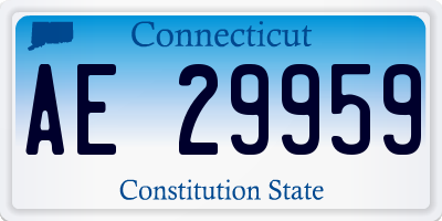 CT license plate AE29959