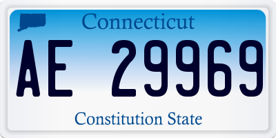 CT license plate AE29969