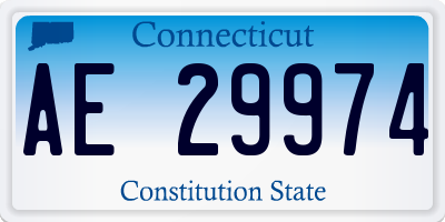 CT license plate AE29974