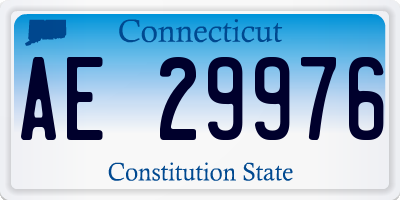 CT license plate AE29976