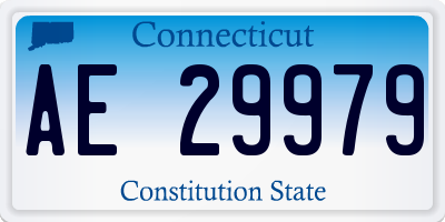 CT license plate AE29979