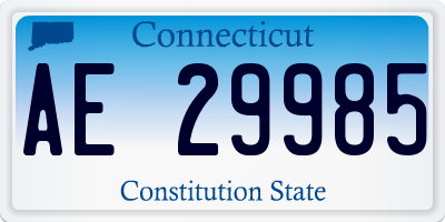 CT license plate AE29985