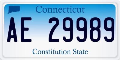 CT license plate AE29989
