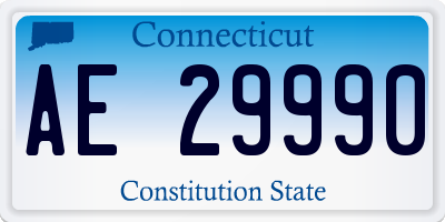 CT license plate AE29990