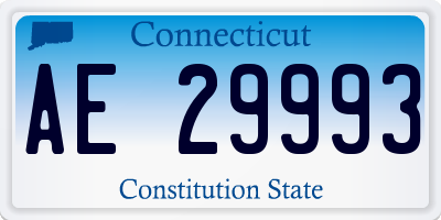 CT license plate AE29993