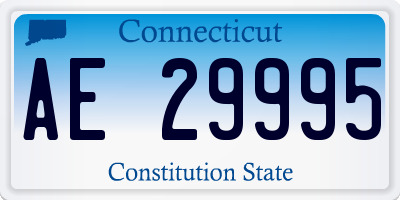 CT license plate AE29995