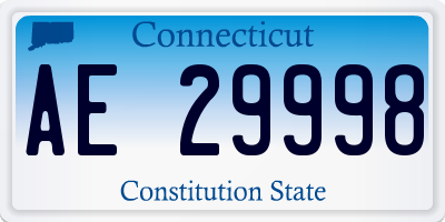 CT license plate AE29998
